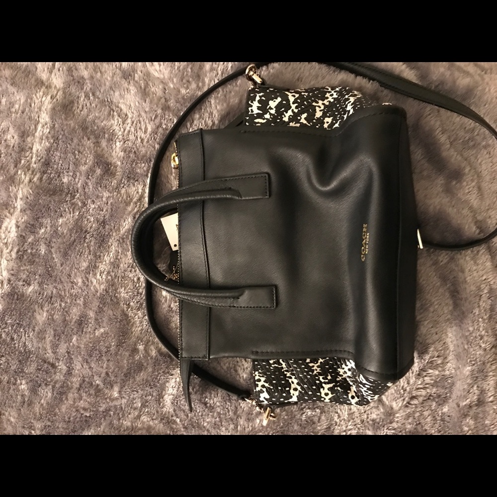 Coach Bleecker 2 Tone Python Mini Riley NWT - Picture 5 of 8